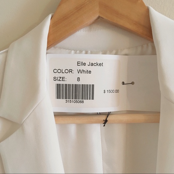 NWT KLS Kimora Lee Simmons Silk Ivory Blazer $1500 - Picture 2 of 8